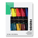 Argos Reeves Acrylic 10 Vibrant Essential Tube Paint Set, 75ml Tubes- Buy online at McGrocer