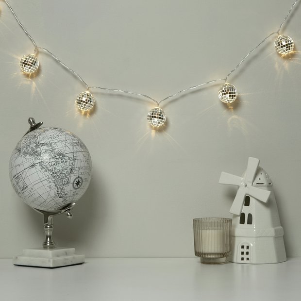 Searchlight 10 disco ball LED string light, imported from the UK