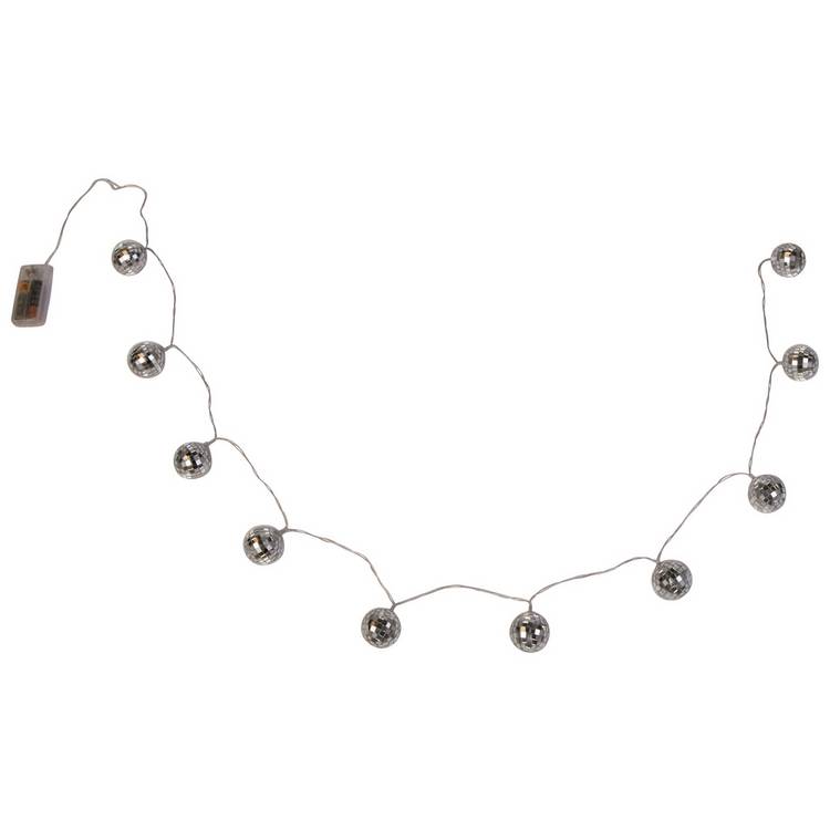 Searchlight 10 disco ball LED string light, imported from the UK
