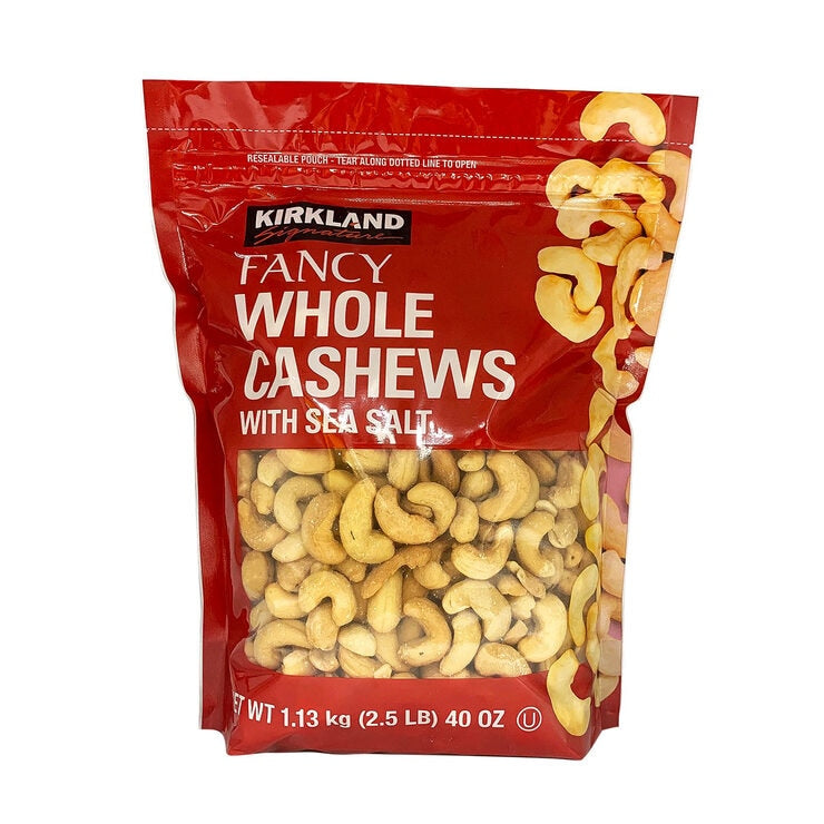 Kirkland Signature salted cashews 1.13kg, UK version