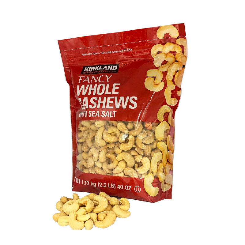 Kirkland Signature salted cashews 1.13kg, UK version