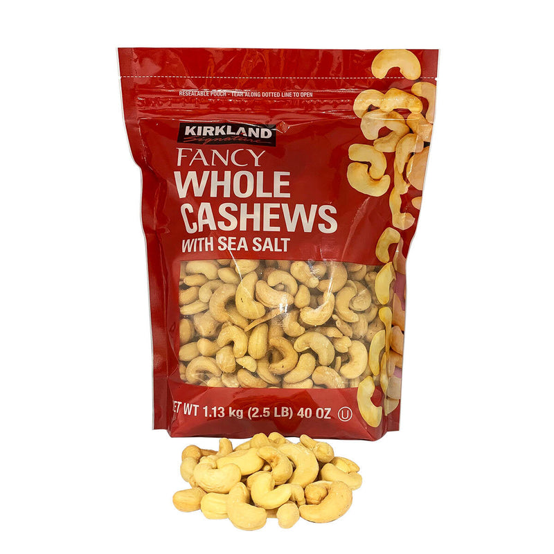 Kirkland Signature salted cashews 1.13kg, UK version