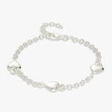 Argos Revere Sterling Silver Triple Puffed Hearts Bracelet 20cm- Buy online at McGrocer