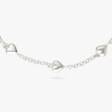 Revere sterling silver triple puffed hearts bracelet - British product
