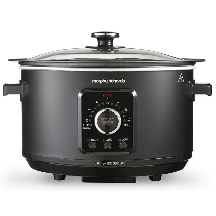 Morphy Richards Easy Time 3.5L black slow cooker, imported from UK
