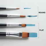 Reeves watercolour brush set pack of 4 (British brand)