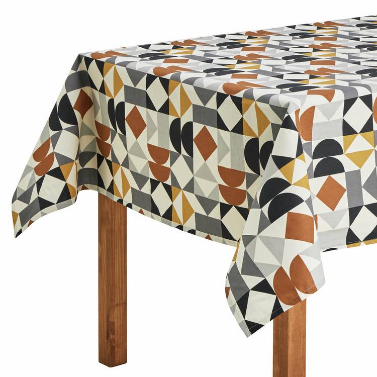 Argos Home Geo Wipe Clean Tablecloth Multicoloured, imported from the UK