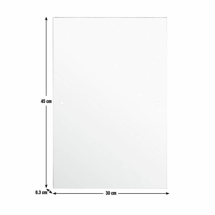 Argos Home white drilled bathroom wall mirror 45x30cm, UK version
