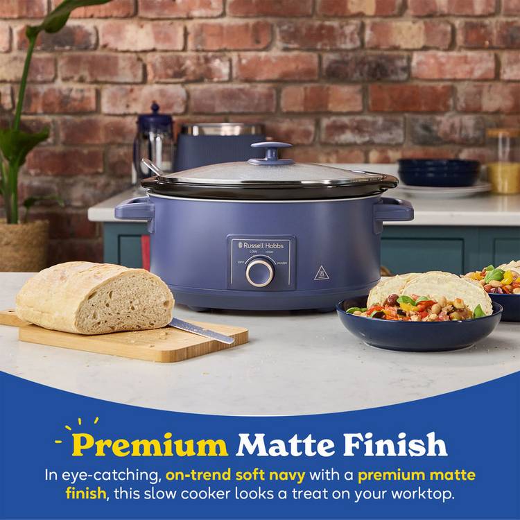 Russell Hobbs slow cooker soft navy 7L - British product