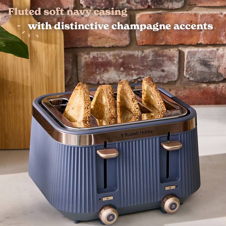 Russell Hobbs Bronte 4 slice toaster soft navy, UK version