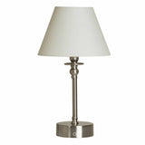 Searchlight rechargeable table lamp brass and white, imported from the UK