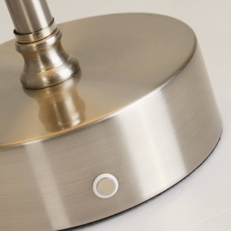 Searchlight rechargeable table lamp brass and white, imported from the UK