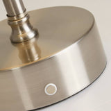 Searchlight rechargeable table lamp brass and white, imported from the UK