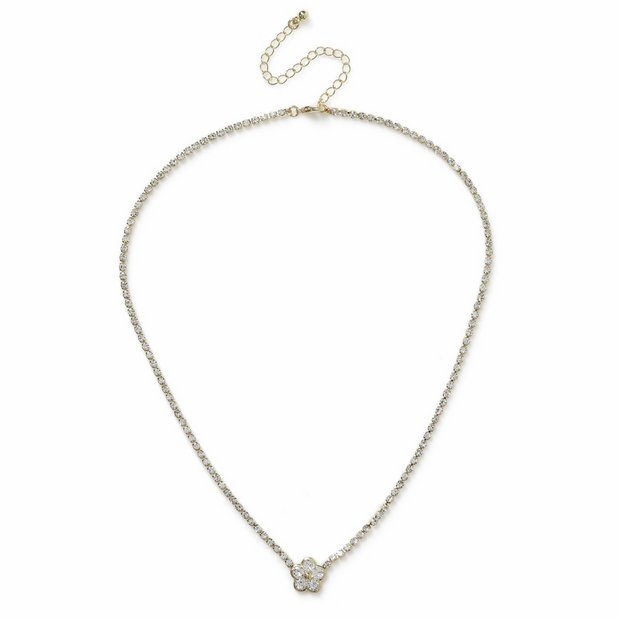 Liars & Lovers crystal flower necklace (British brand)
