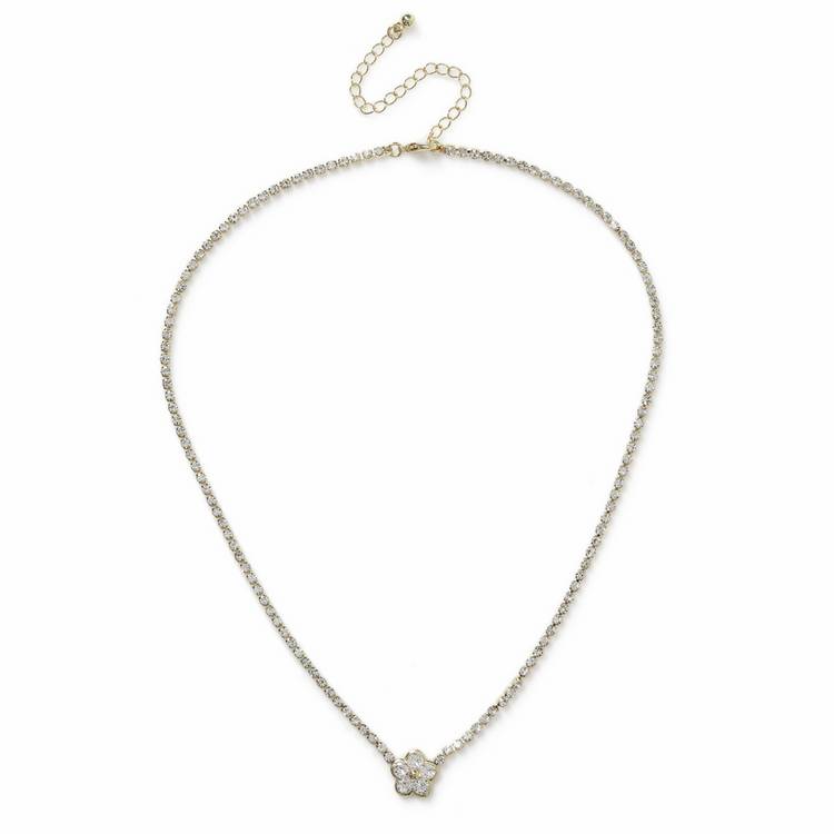 Liars & Lovers crystal flower necklace (British brand)