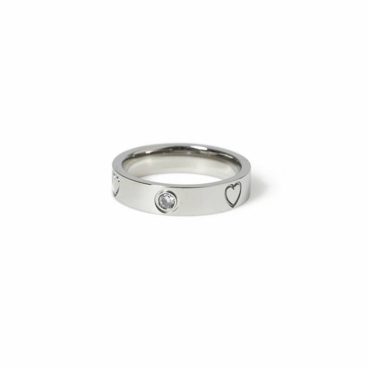Revere Freedom stainless steel heart ring small, UK version