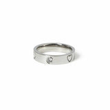 Revere Freedom stainless steel heart ring small, UK version