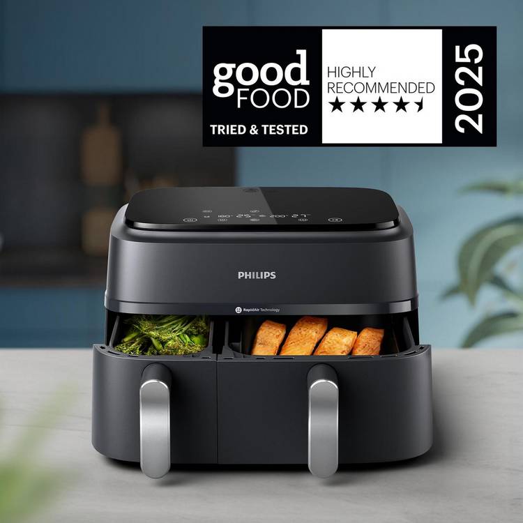 Philips dual basket air fryer 9L - British product