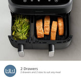 Philips dual basket air fryer 9L - British product