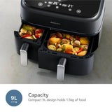 Philips dual basket air fryer 9L - British product