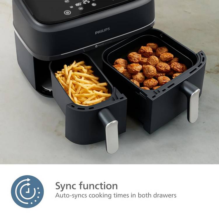 Philips dual basket air fryer 9L - British product
