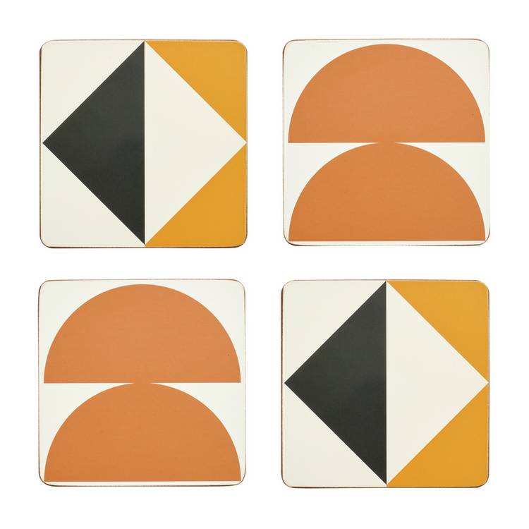 Argos Home Geo Corkback placemat coaster set, UK version