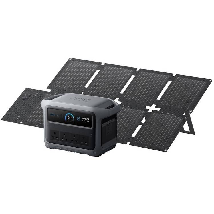 Anker SOLIX C2000 Gen 2 power station with PS60 solar panel 2048Wh, imported from the UK