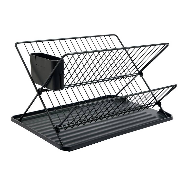 Argos Home black X-shaped dish rack, imported from the UK