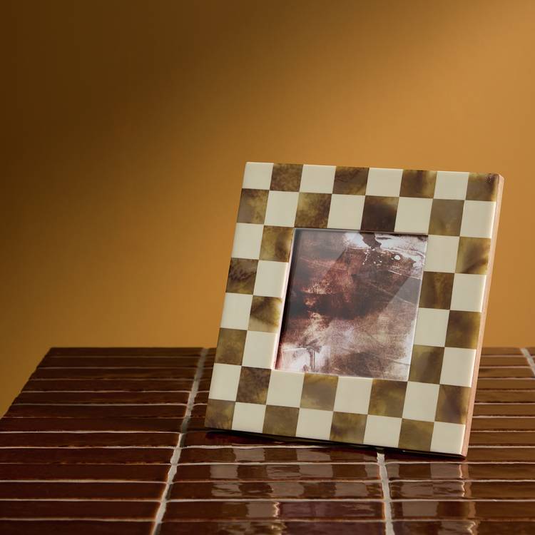 Habitat checkered resin picture frame 5x5 inches, imported from the UK