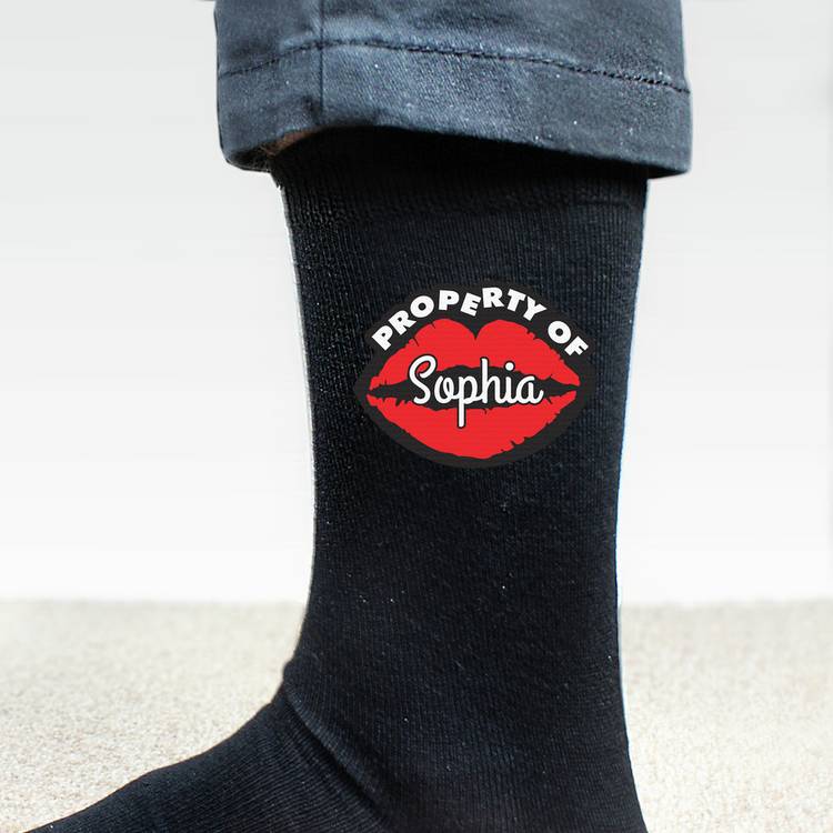 Personalised Property Of men socks pair, UK version