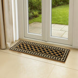 Mighty Mats black chequerboard doormat 40x120cm, UK version