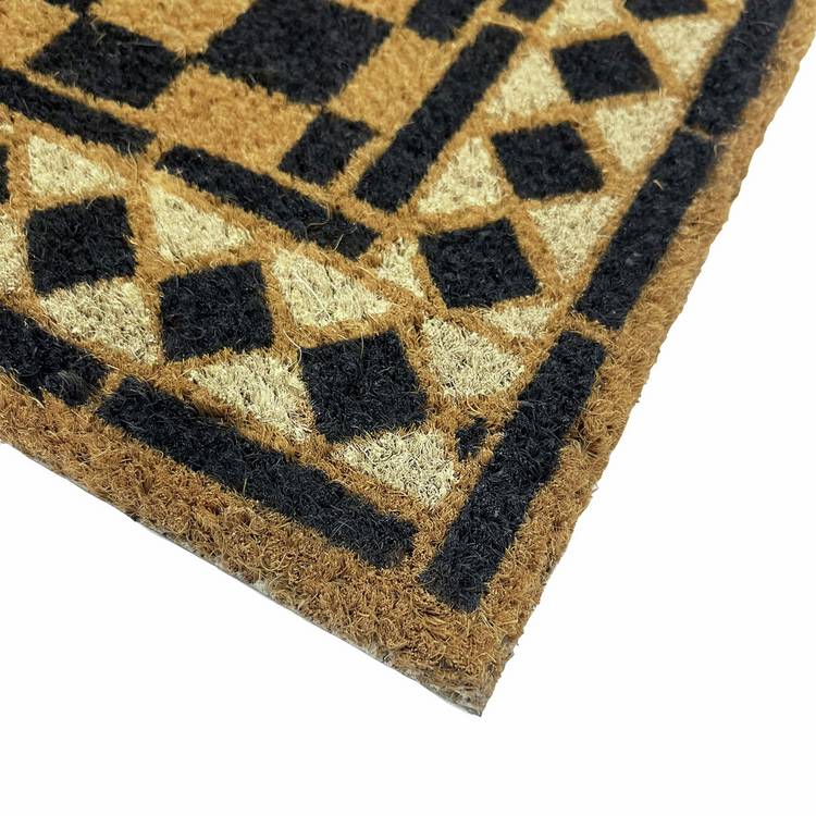Mighty Mats black chequerboard doormat 40x120cm, UK version