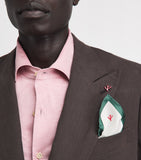 Isaia pocket square pure silk hand-rolled edges, UK version