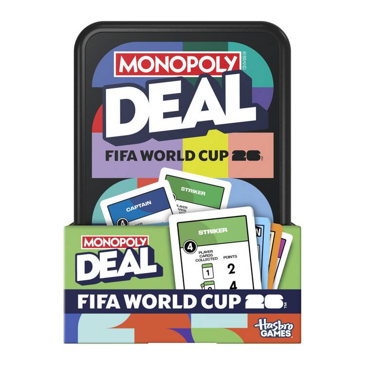 Monopoly Deal FIFA World Cup 2026 card game (British brand)