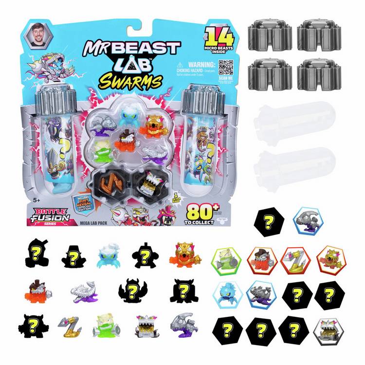 MrBeast Lab Mega Lab mystery micro beasts 14-pack, UK version