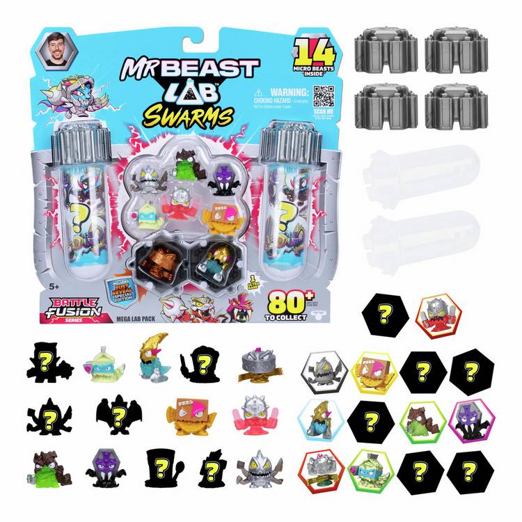 MrBeast Lab Mega Lab mystery micro beasts 14-pack, UK version