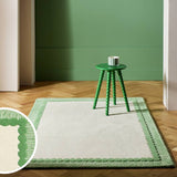 Argos Habitat Bobbin Border Cream Wool Cut Pile Rug - 120x170cm- Buy online at McGrocer