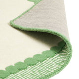 Habitat Bobbin Border cream wool cut pile rug 120x170cm, imported from the UK