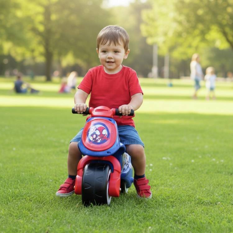 Injusa Spiderman ride on learning bike - British product