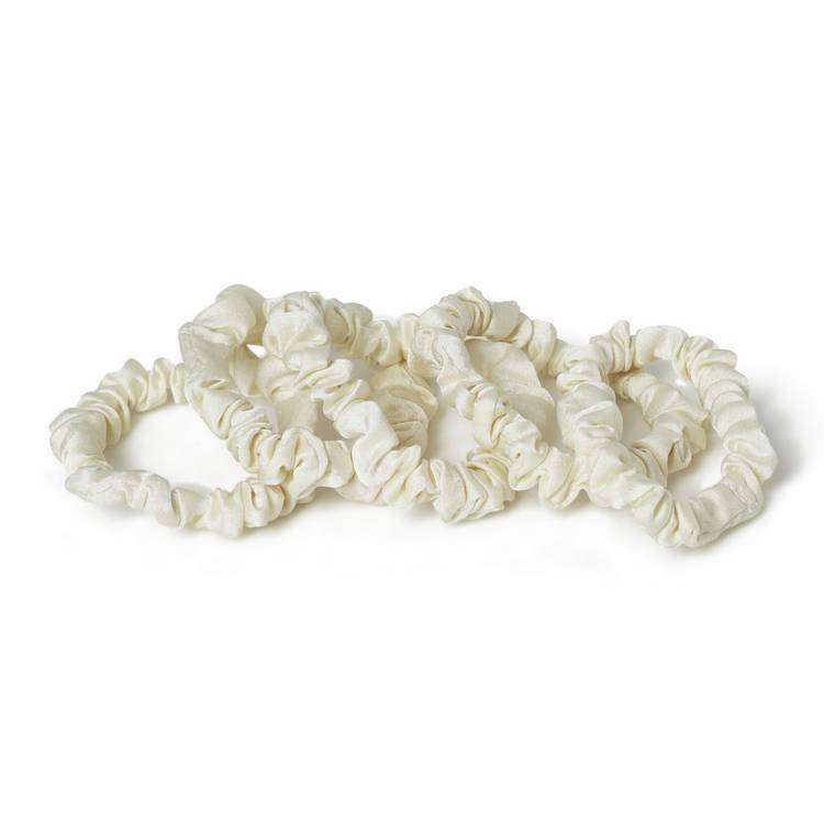 Freedom cream ruched thin scrunchies pack of 5 - British product