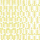 Hoopla Walls retro arch yellow wallpaper roll - British product