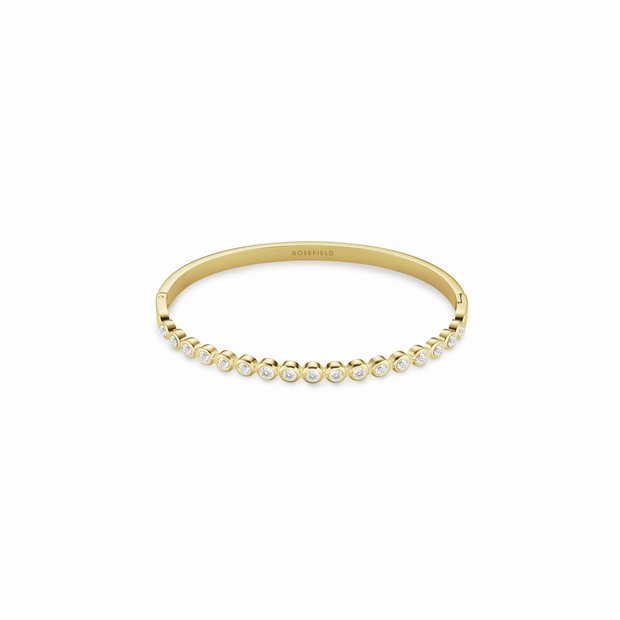 Rosefield gold plated crystal bangle 6cm (British brand)