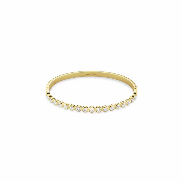 Rosefield gold plated crystal bangle 6cm (British brand)