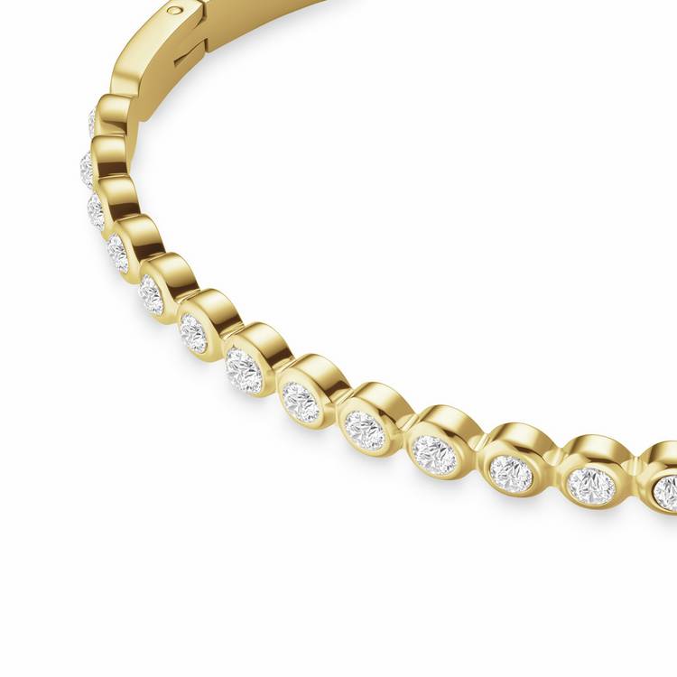Rosefield gold plated crystal bangle 6cm (British brand)