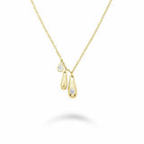 Rosefield crystal charm necklace gold plated 48cm (British brand)