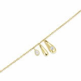 Rosefield crystal charm necklace gold plated 48cm (British brand)
