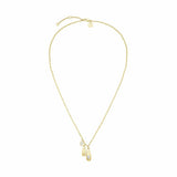 Rosefield crystal charm necklace gold plated 48cm (British brand)