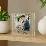 Personalised photo upload glass ornament in multicolour, imported from the UK