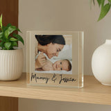 Personalised photo upload glass ornament in multicolour, imported from the UK