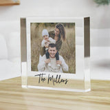 Personalised photo upload glass ornament in multicolour, imported from the UK